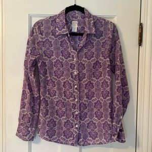 J Crew Purple and white button down shirt